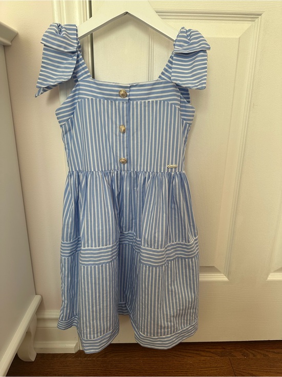 Patachou Other - Patachou 2t Girls' Blue & White Striped Bow-Shoulder Sundress